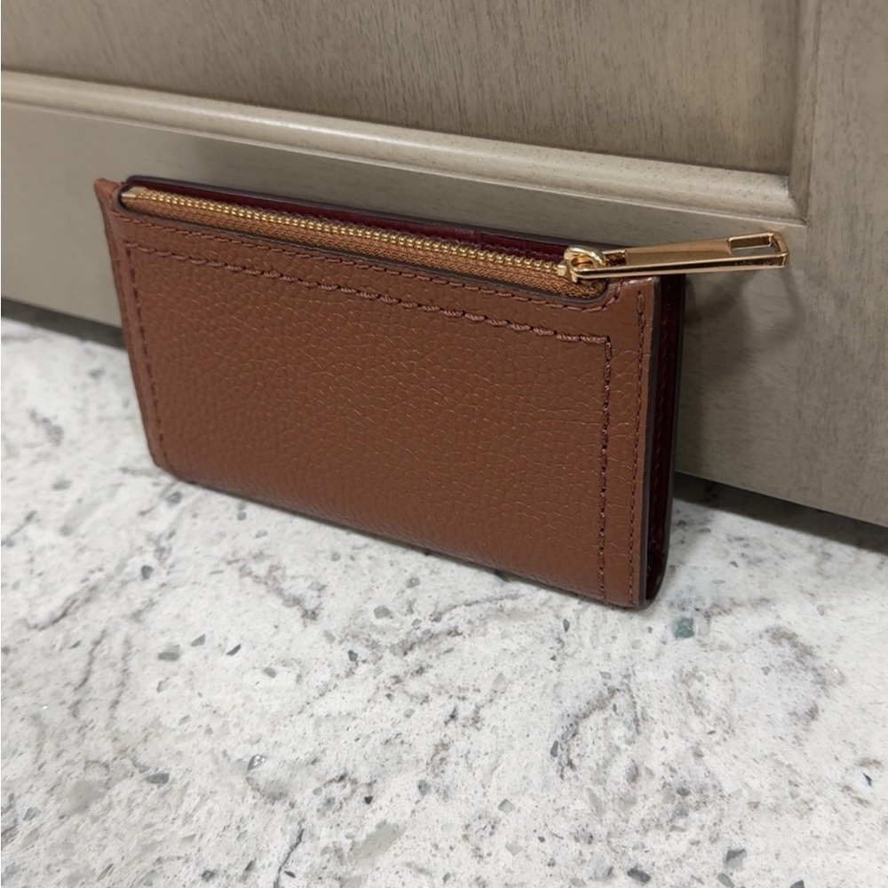 Marc Jacobs Leather Card Wallet Continental Cognac Brown Wallet AUTHENTIC NEW - Picture 11 of 15
